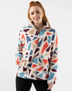 rabbit Sweatshirts & Jackets>Fleece Of Mind Zip Gray Terrazzo