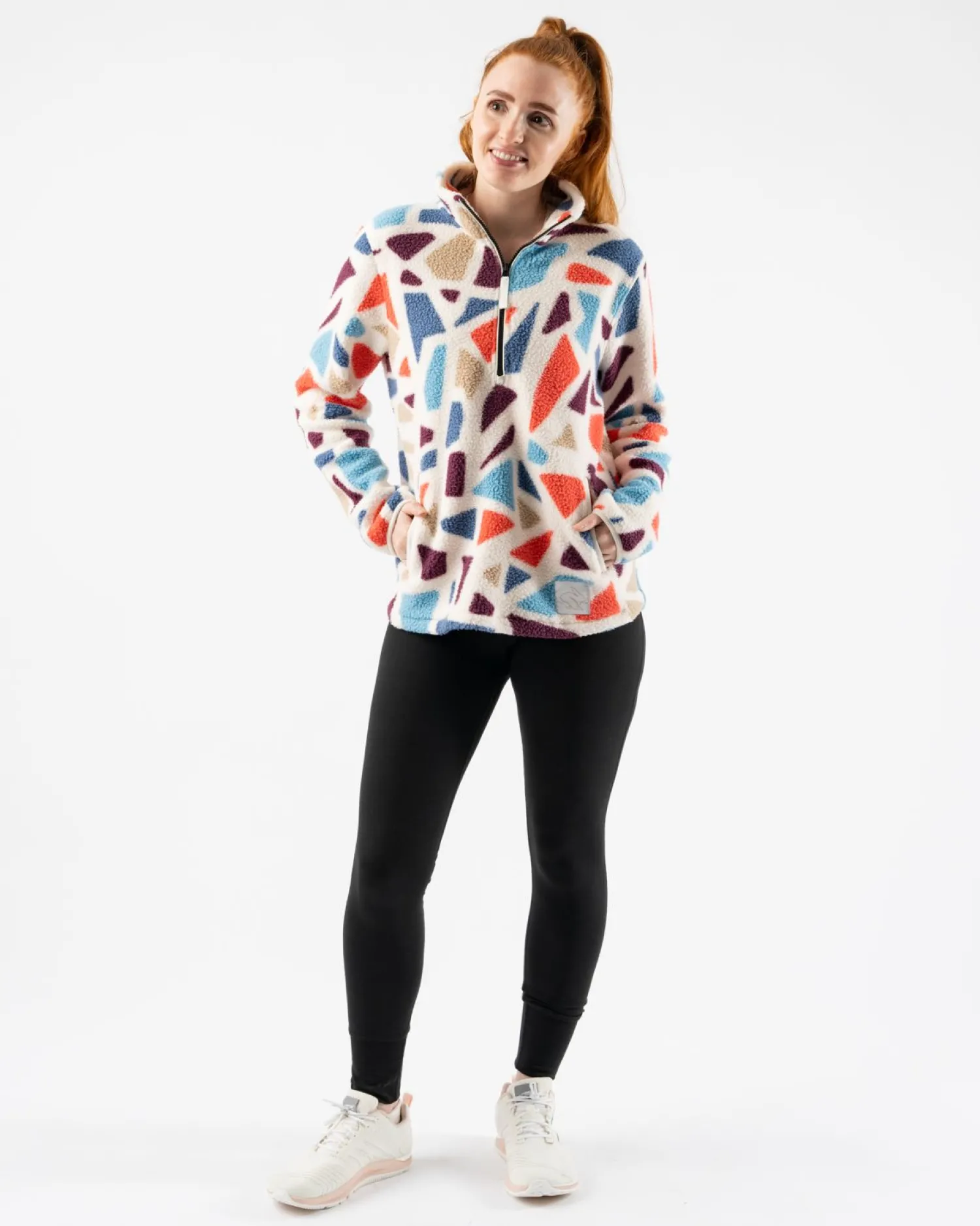 rabbit Sweatshirts & Jackets>Fleece Of Mind Zip Gray Terrazzo