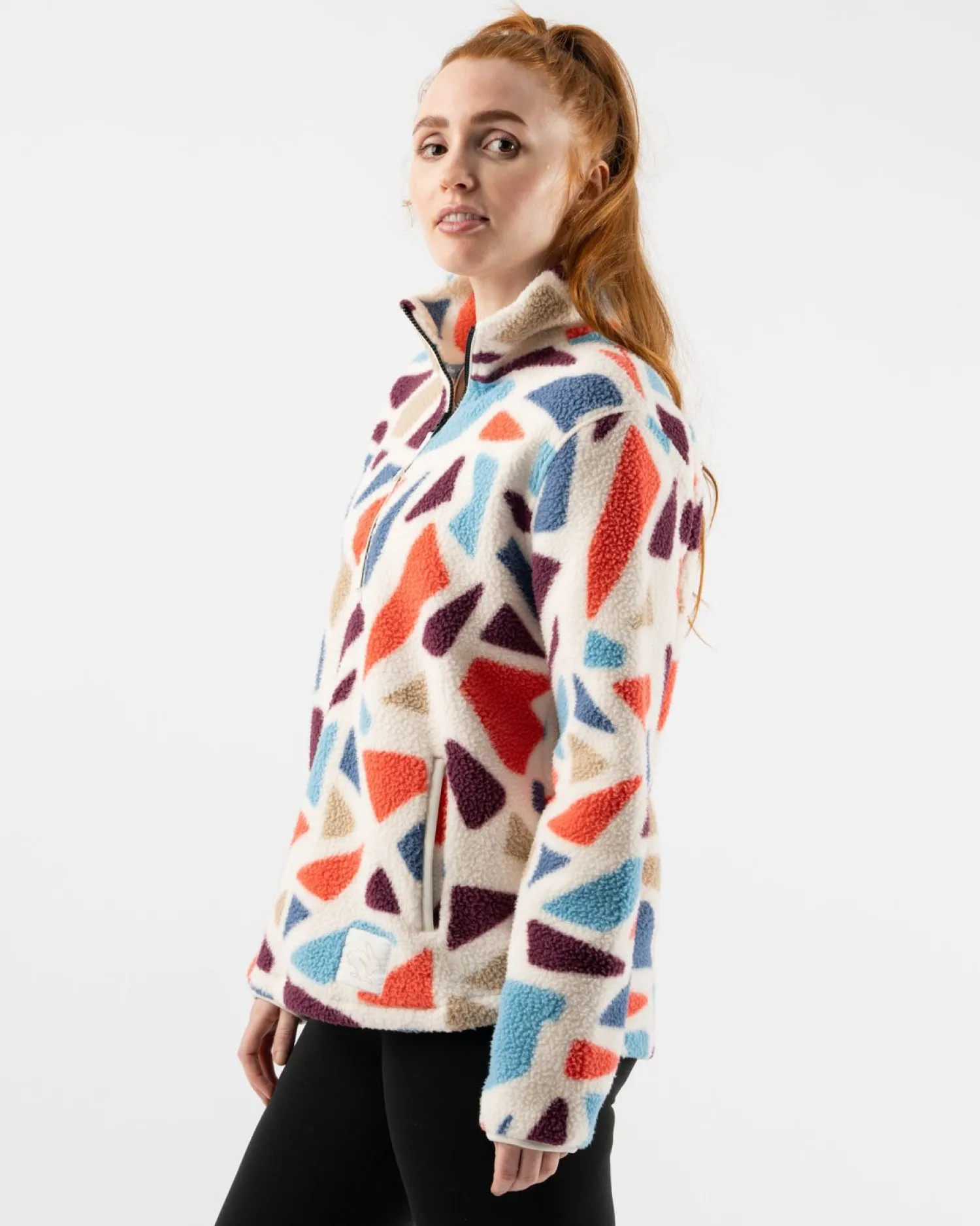 rabbit Sweatshirts & Jackets>Fleece Of Mind Zip Gray Terrazzo