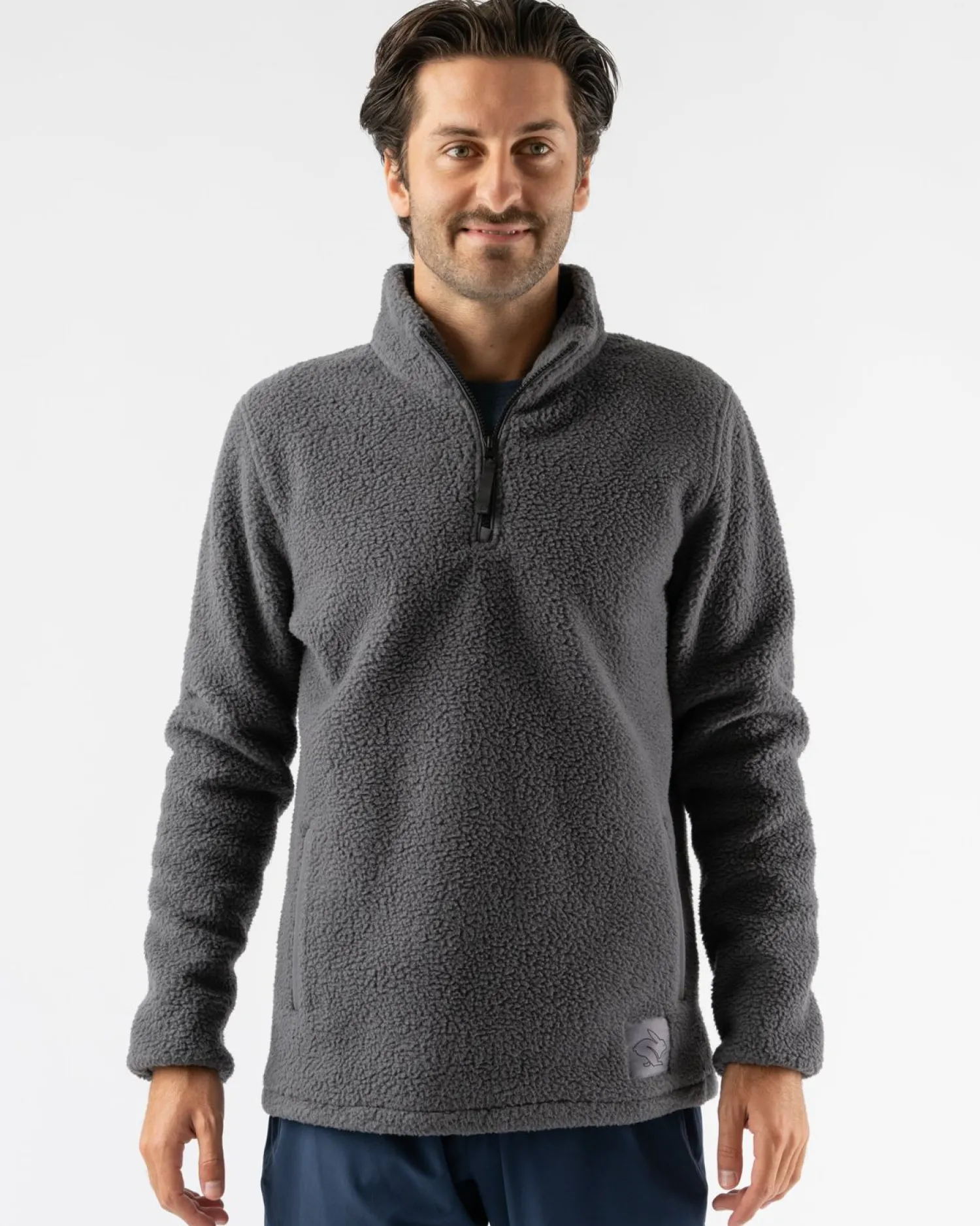 rabbit Sweatshirts & Jackets>Fleece Of Mind Zip Blackened Pearl