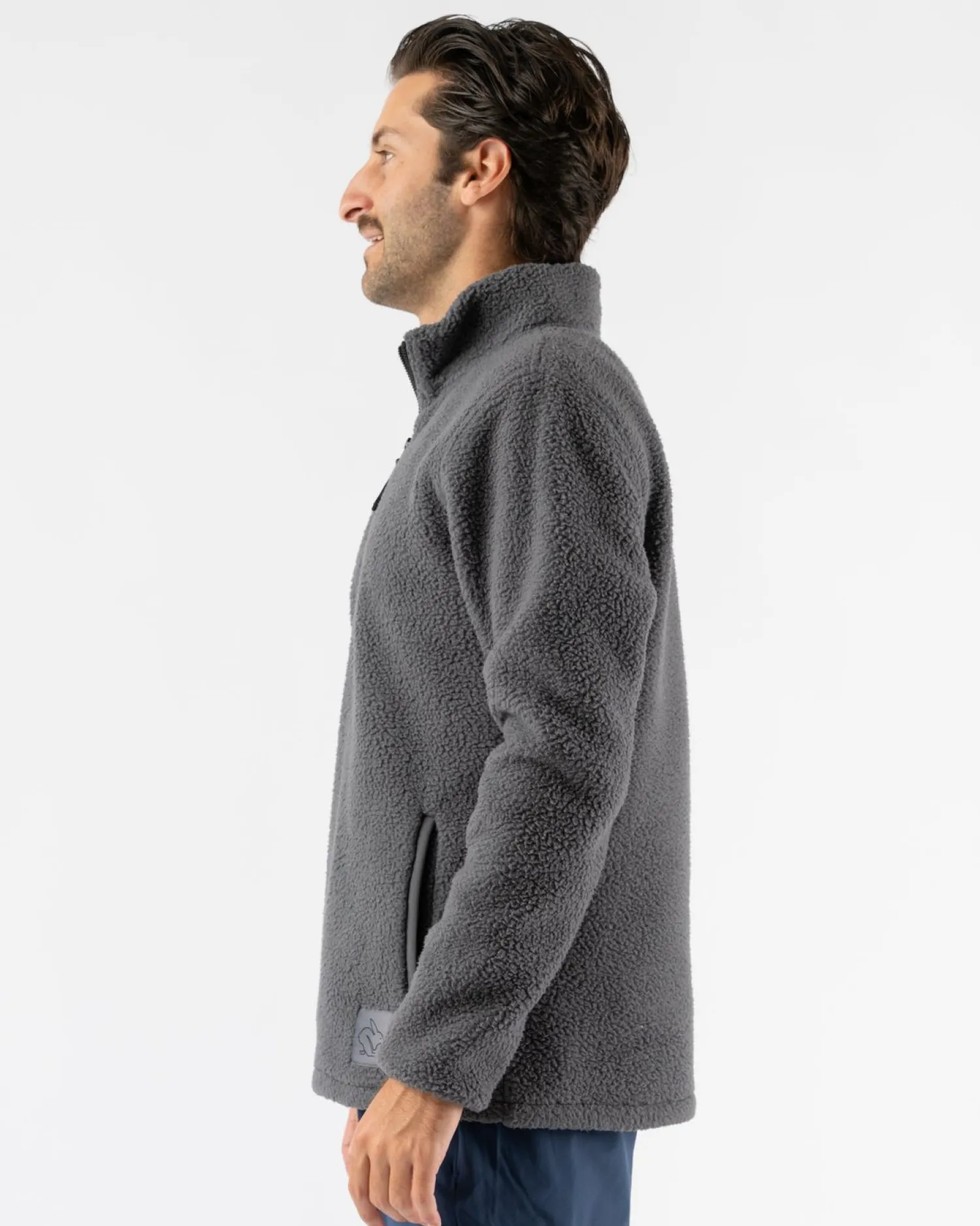 rabbit Sweatshirts & Jackets>Fleece Of Mind Zip Blackened Pearl