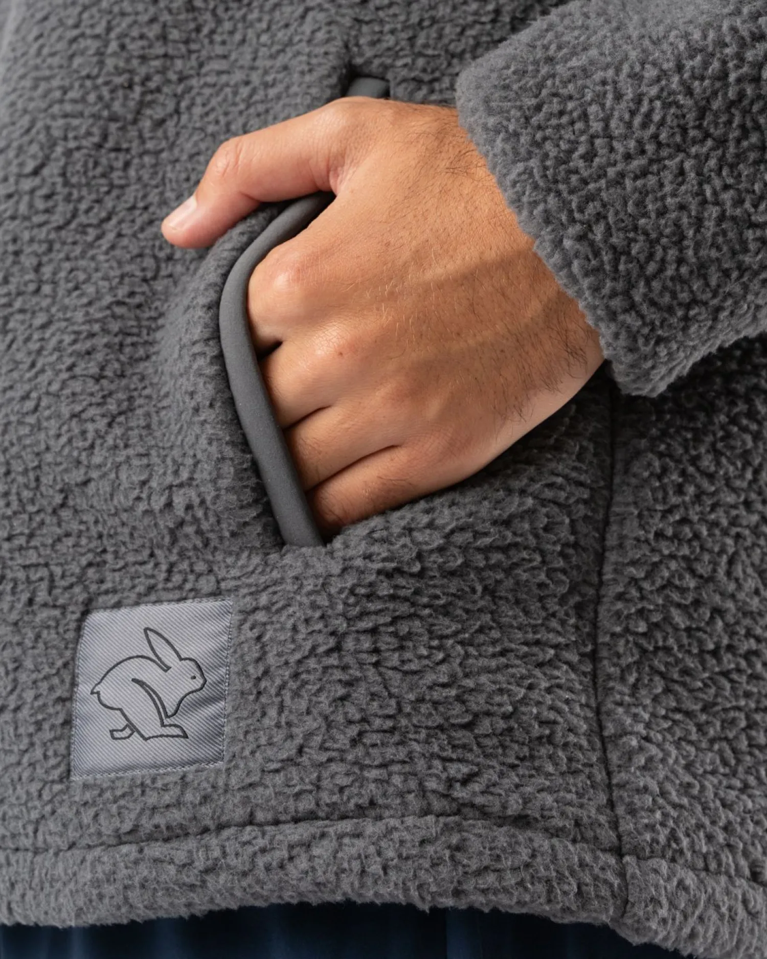 rabbit Sweatshirts & Jackets>Fleece Of Mind Zip Blackened Pearl