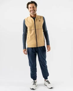 rabbit Sweatshirts & Jackets>Let 'Er Zip Vest 2.0 Curry