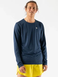rabbit Long Sleeves>Race Pace Tee Ls Dress Blues