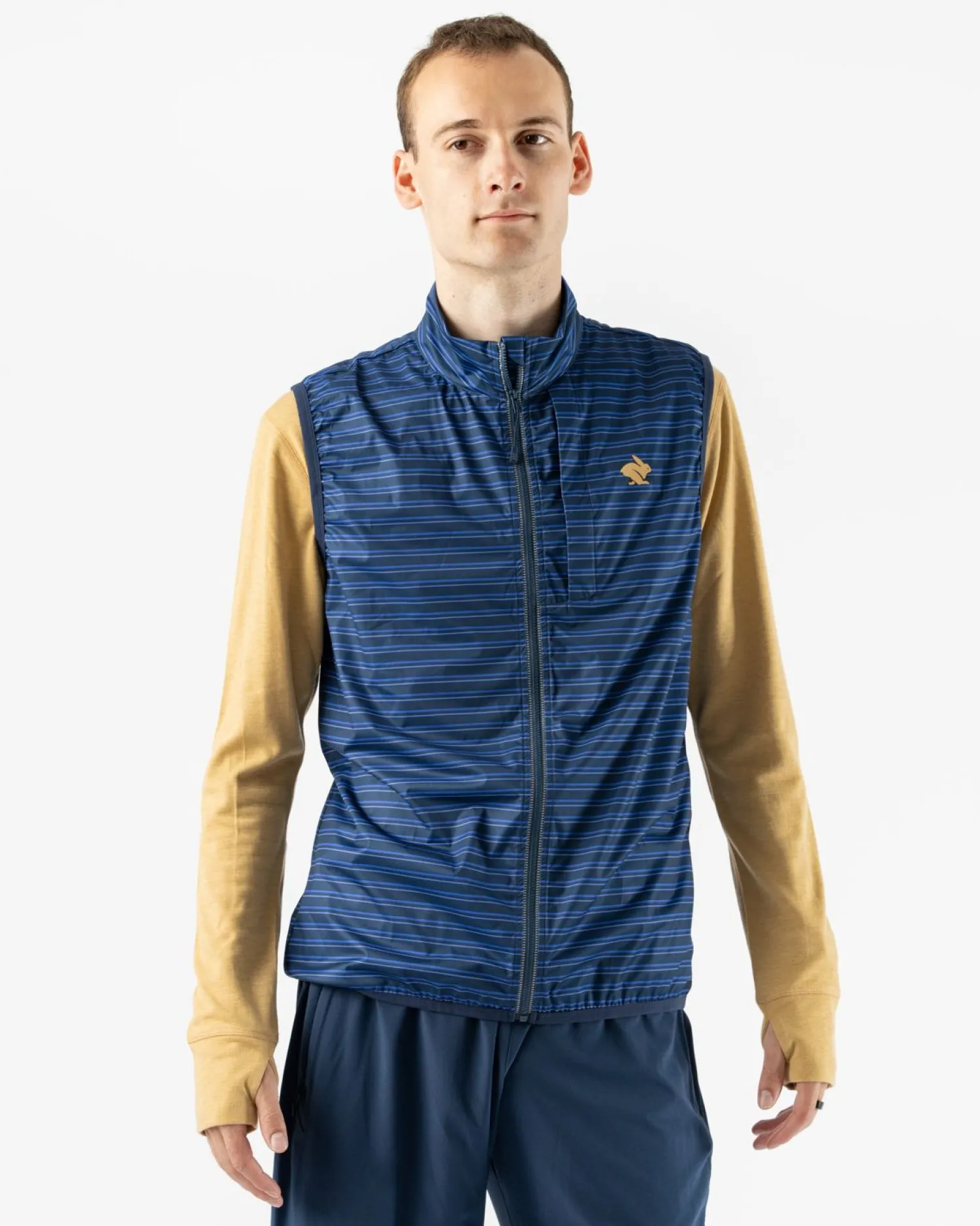rabbit Sweatshirts & Jackets>Swish Vest 2.0 Dress Blues Stripe