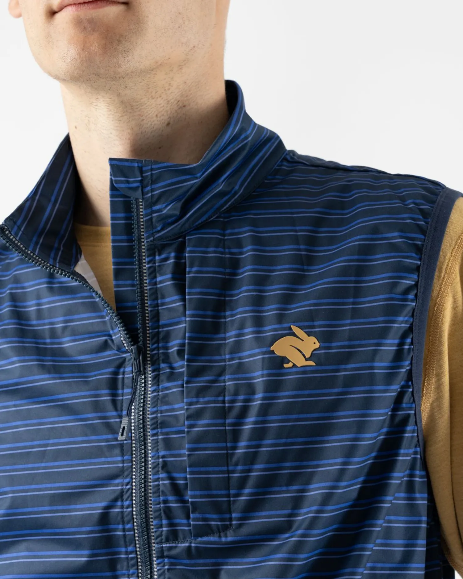 rabbit Sweatshirts & Jackets>Swish Vest 2.0 Dress Blues Stripe